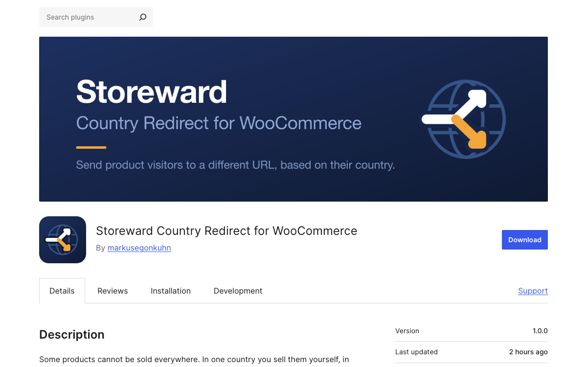 Storeward Country Redirect for WooCommerce